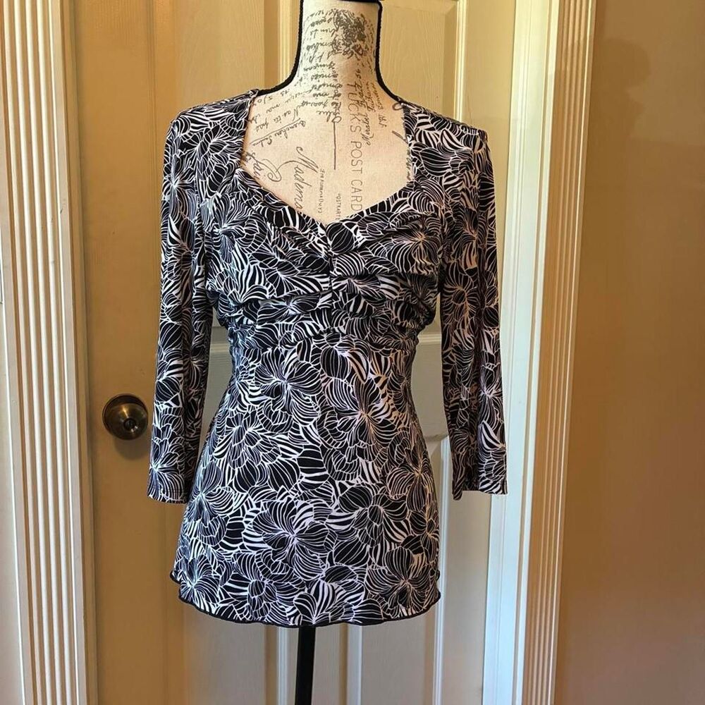 Christopher-banks Women's Black and White Blouse